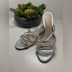 SCHUTZ Silver knotted Sandals
